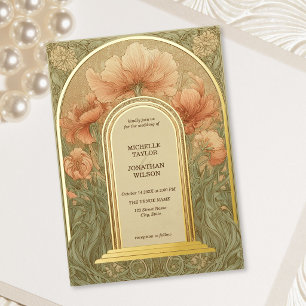 Vintage Retro Art Nouveau Botanical Garden Frame