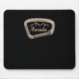 Vintage Retro ARVADA COLORADO ROCKY MOUNTAINS HIKI Mouse Pad