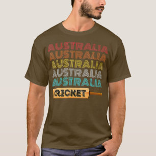 Vintage Retro Australia Cricket  T-Shirt