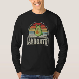 Vintage Retro Avogato Cat Avocado Cinco De Mayo T-Shirt