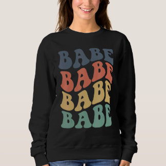 Vintage Retro Babe Bridal Bachelorette Party Match Sweatshirt