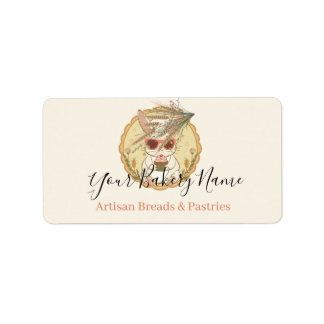 Vintage Retro Bakery Business Card Label