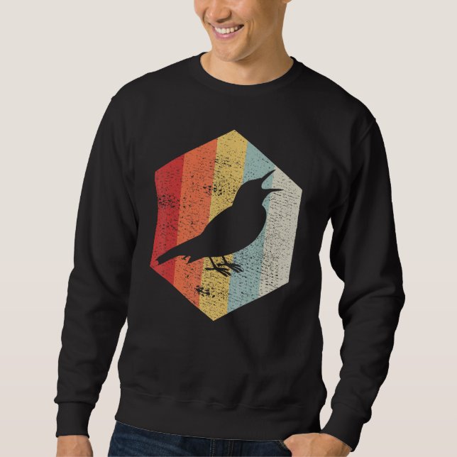 Vintage Retro Baltimore Oriole Silhouette Sweatshirt (Front)