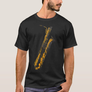 Vintage retro Baritone Saxophone Music  Bari Sax  T-Shirt