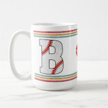 Vintage Retro Baseball Letter B Artwork