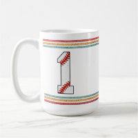 Vintage Retro Baseball Number 1 Design