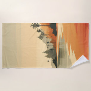 Vintage/retro beach/tropical beach towel