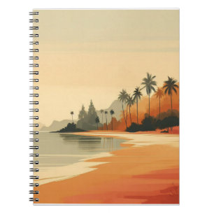 Vintage/retro beach/tropical notebook