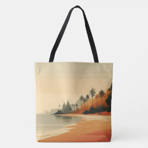 Vintage/retro beach/tropical  tote bag