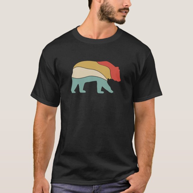 Vintage Retro Bear For Animal T-Shirt (Front)