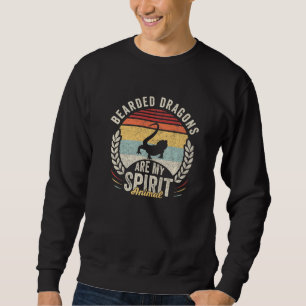 Vintage Retro Bearded Dragon Are My Spirit Animal Sweatshirt