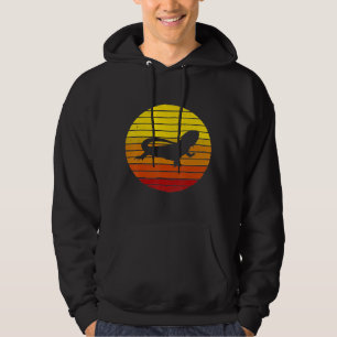Vintage Retro Bearded Dragon Sunset Hoodie