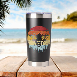 Vintage Retro Bees Beekeeper Beekeeping Insulated Tumbler