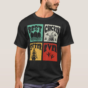 Vintage Retro Best Chicken Sister Ever Farmer Fam T-Shirt