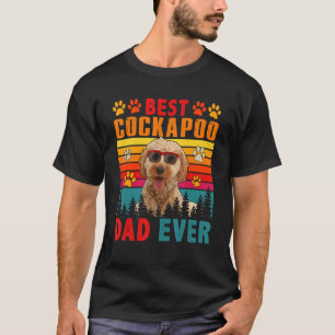 Vintage Retro Best Cockapoo Dad Ever Cute Dog Sung T-Shirt