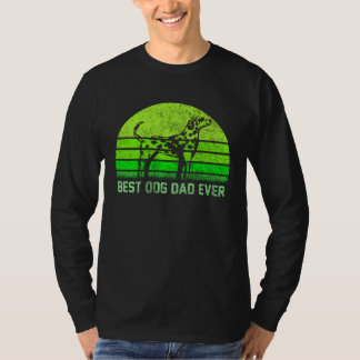 Vintage Retro Best Dalmatian Dog Dad Ever Silhouet T-Shirt