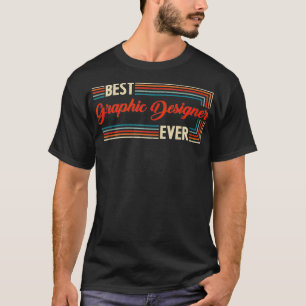 Vintage Retro Best Graphic Designer Ever Worlds gr T-Shirt