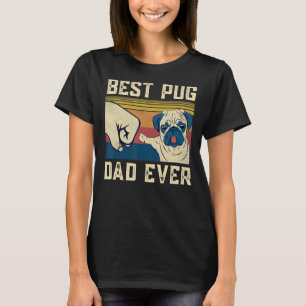 Vintage Retro Best Pug Dad Ever Cool Pug Daddy Fat T-Shirt