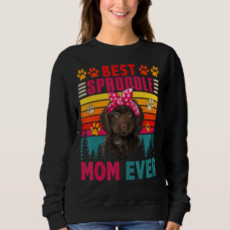 Vintage Retro Best Sproodle Mum Ever Cute Dog Head Sweatshirt
