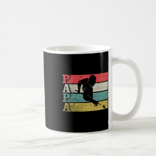 Vintage Retro Billiards Pool Papa Silhouette Distr Coffee Mug