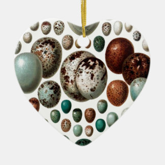 Vintage retro bird eggs pattern ceramic tree decoration