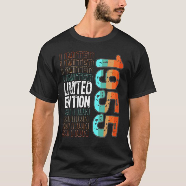 Vintage Retro Birth Year 1955 T-Shirt (Front)