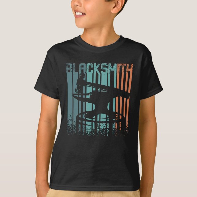 Vintage Retro Blacksmith T-Shirt (Front)