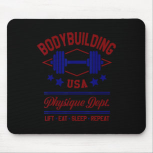 Vintage Retro Bodybuilding Gym For Men And Women  Mouse Pad