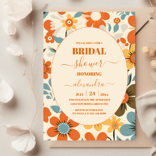 Vintage Retro Bridal Shower Invitation
