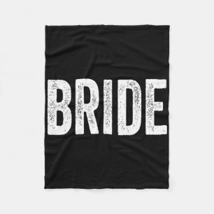 Vintage Retro Bride Bridal Bachelorette Party Matc Fleece Blanket