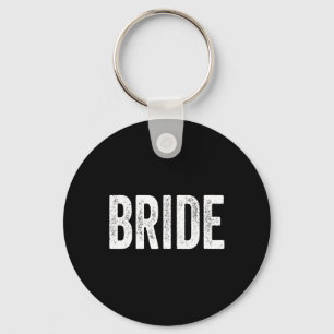 Vintage Retro Bride Bridal Bachelorette Party Matc Key Ring