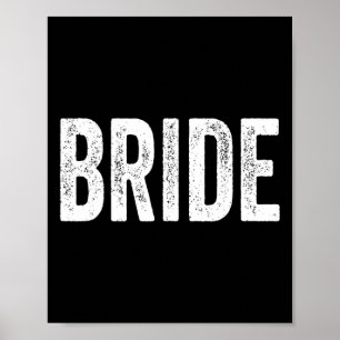 Vintage Retro Bride Bridal Bachelorette Party Matc Poster