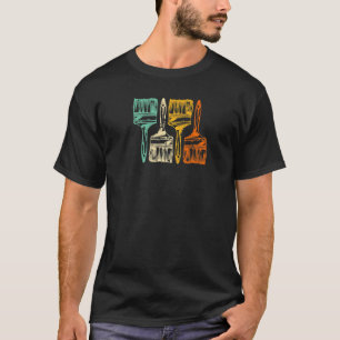 Vintage Retro Brush Painter T-Shirt