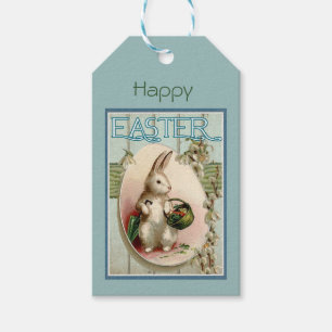 Vintage Retro Bunny Easter Gift Tags