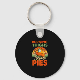Vintage Retro Burning Thighs Before Pies Thanksgiv Key Ring