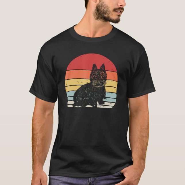 Vintage Retro Cairn Terrier Dog Breed T-Shirt (Front)