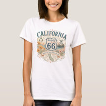 Vintage Retro California Mother Road Shoreline 