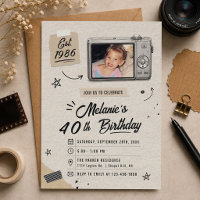 Vintage Retro Camera 40th Birthday Photo