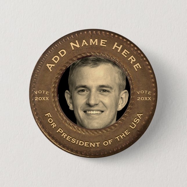 Vintage Retro Campaign Button (Front)