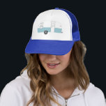 Vintage Retro Camper Trailer - road trip time Trucker Hat<br><div class="desc">Check out this awesome vintage camper trailer and get ready for your road trip! Check out my shop for more designs too!</div>