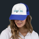 Vintage Retro Camper Trailer - road trip time Trucker Hat<br><div class="desc">Check out this awesome vintage camper trailer and get ready for your road trip! Check out my shop for more designs too!</div>