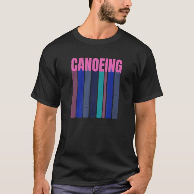 Vintage Retro Canoeing T-Shirt (Front)