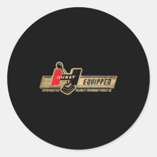 Vintage Retro Car Clic Hurst Performance Drag Race Classic Round Sticker