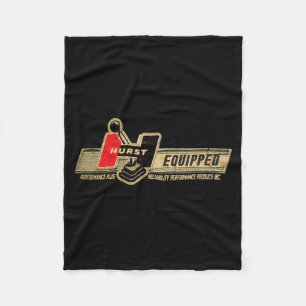 Vintage Retro Car Clic Hurst Performance Drag Race Fleece Blanket
