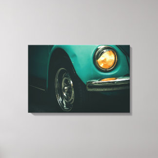 Vintage, retro car front image on canvas print