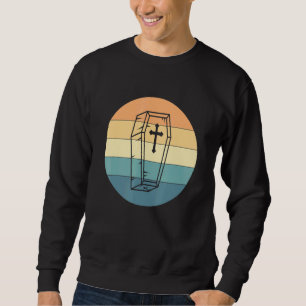 Vintage Retro Casket Coffin Funeral Director Sweatshirt