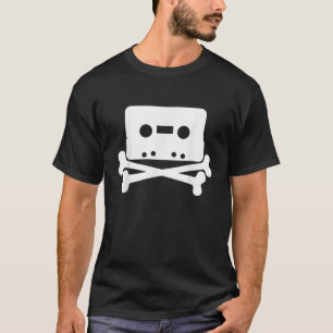 Vintage retro Cassette Tape Skull and Crossbones T T-Shirt