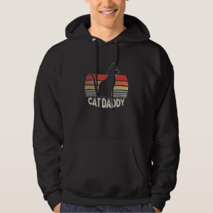 Vintage Retro Cat Daddy Pet Dad Cat Owner Cat     Hoodie