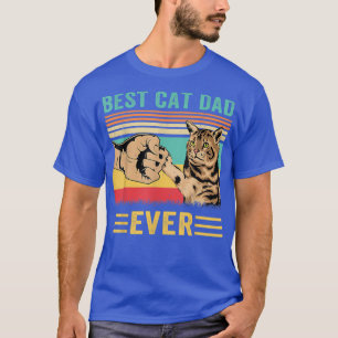 Vintage Retro Cat Lover Father Day Best Cat Dad Ev T-Shirt