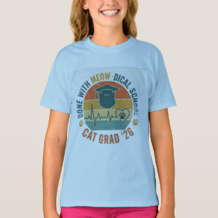 Vintage Retro Cat Nurse Graduation Shirt - Funny R
